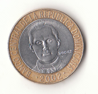5 Pesos Dominikanische Republik 2002 (F182)