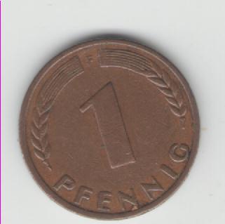  1 Pfennig Deutschland Bundesrepublik 1949 F ( J376) Bank deutscher Länder(k187)   