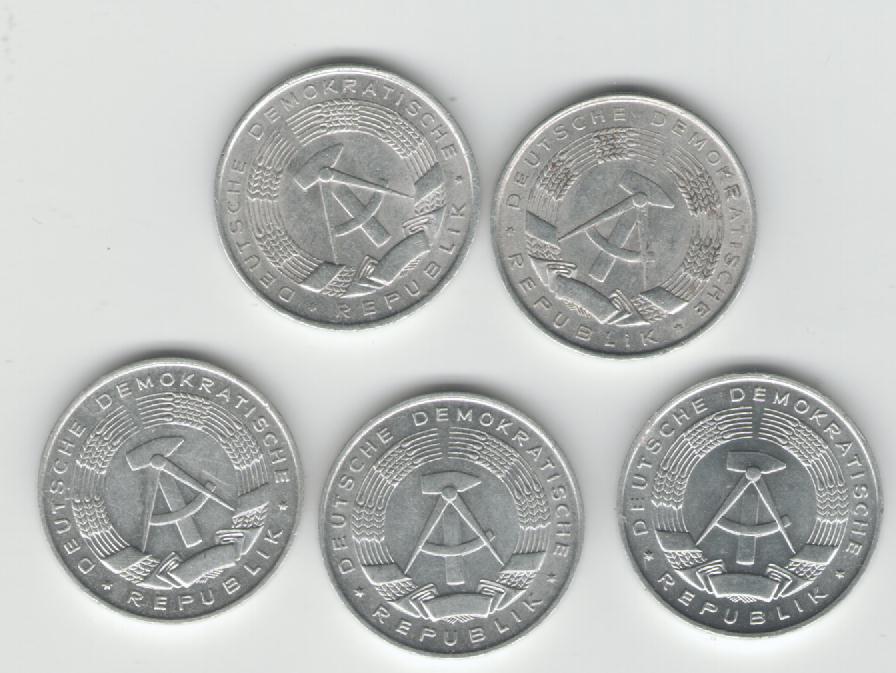  Lot von 1 Pfennig DDR  (J 1508)(k203)   