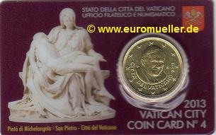 Vatikan 50 Cent 2013...in Coincard No. 4   