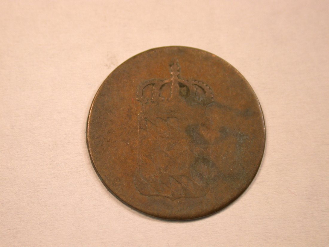  13203 Bayern 1 Pfennig 1825 R  AKS 57 in s-ss   