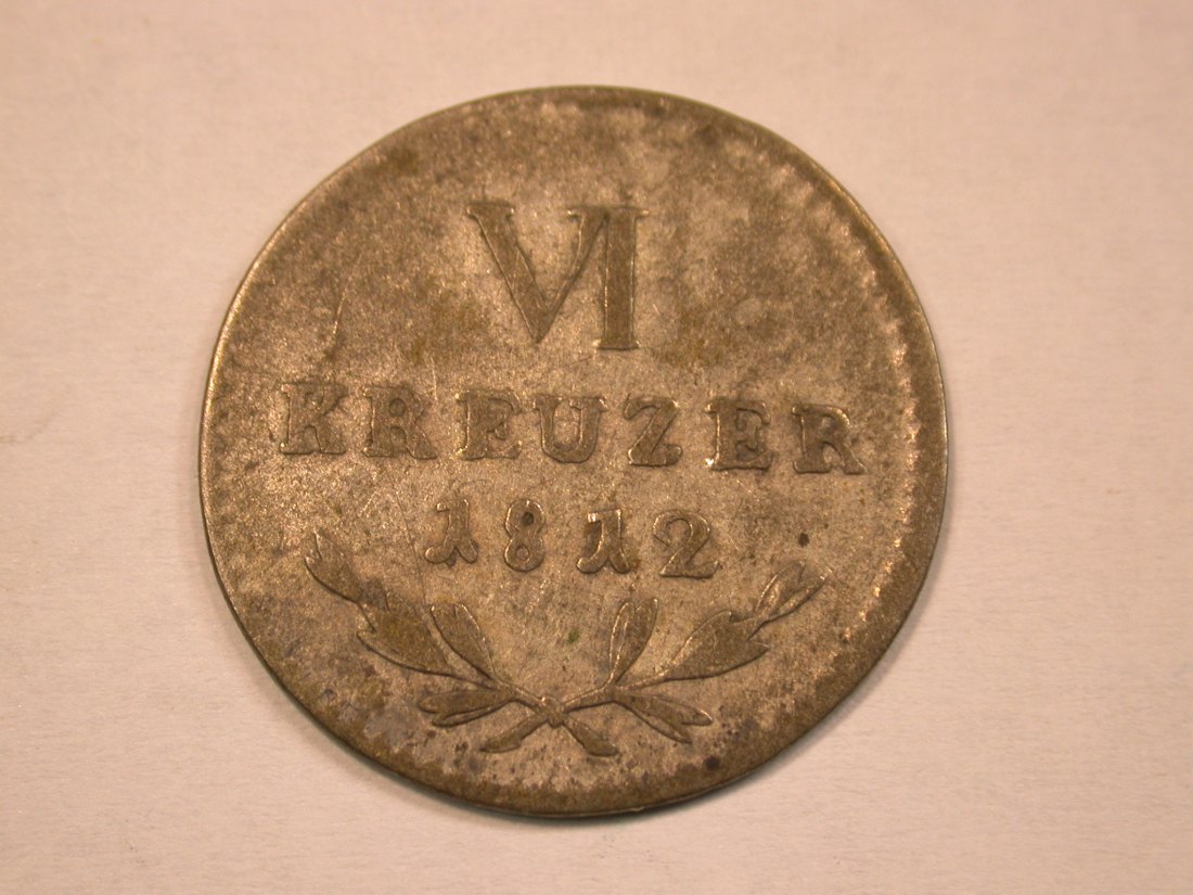 13203 Baden AKS 26, 6 Kreuzer 1812 in ss/ss+ RR