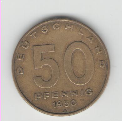  50 Pfennig DDR 1950 A(J1504)(k215)   