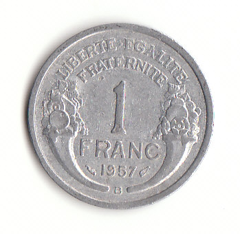 1 Francs Frankreich 1957 B (G531)
