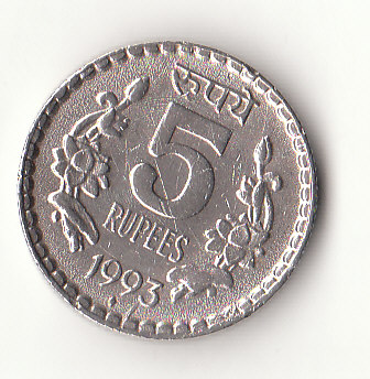  5 Rupees Indien 1993 (F936)   