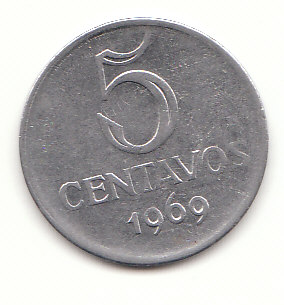  5 Centavos Brasilien 1969  (G185)   