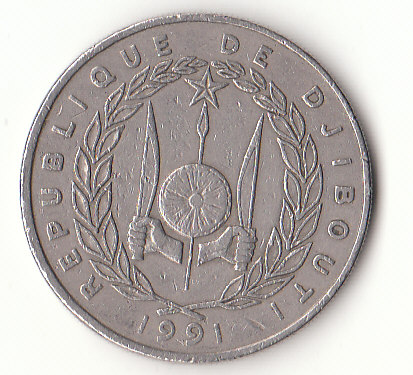  100 Francs Dschibuti / Djibouti 1991 (G205)   