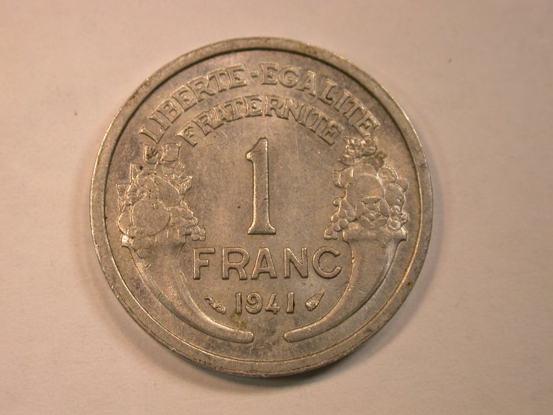 13205 Frankreich 1 Franc Morlon 1941 in vz R !!