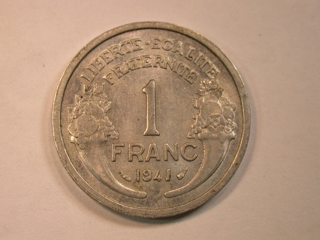  13205 Frankreich 1 Franc Morlon  1941 in vz R !!   