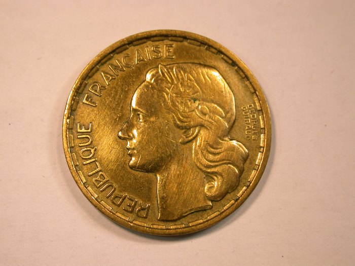  13205 Frankreich  4.Republik 20 Francs 1950  in ss,geputzt   