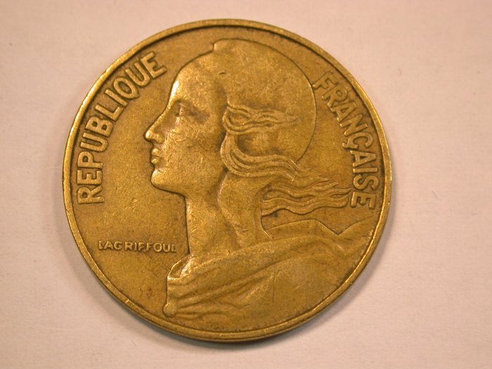  13205 Frankreich  20 Centimes von 1969 in sehr schön   