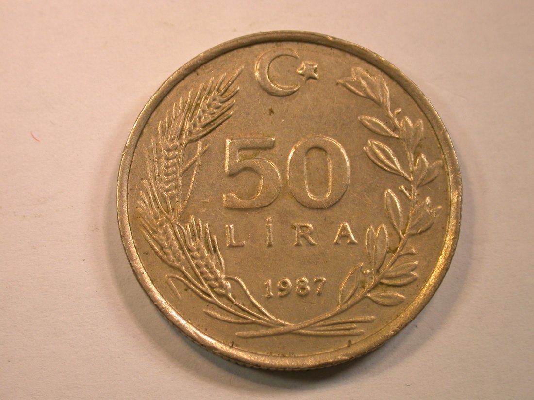 13011  Türkei  50 Lira  1987 in ss-vz   