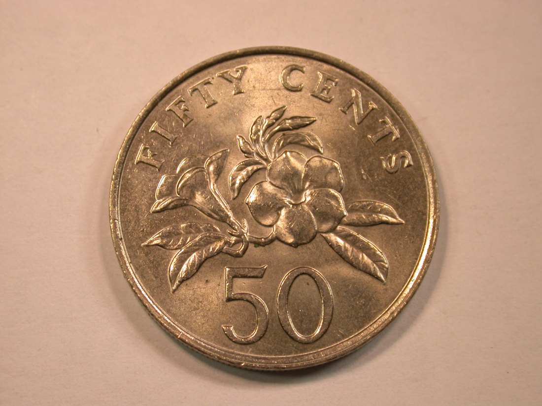  13011  Singapore  50 Cents  1986 in vz-st/f.st   