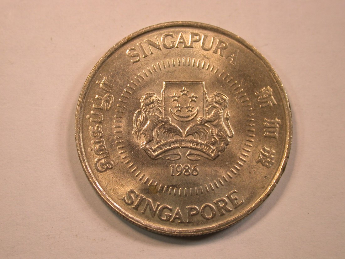  13011  Singapore  50 Cents  1986 in vz-st/f.st   