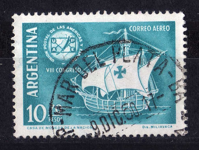  Argentinien 10,0c 1960 gestempelt / Schiff / traumhaft   