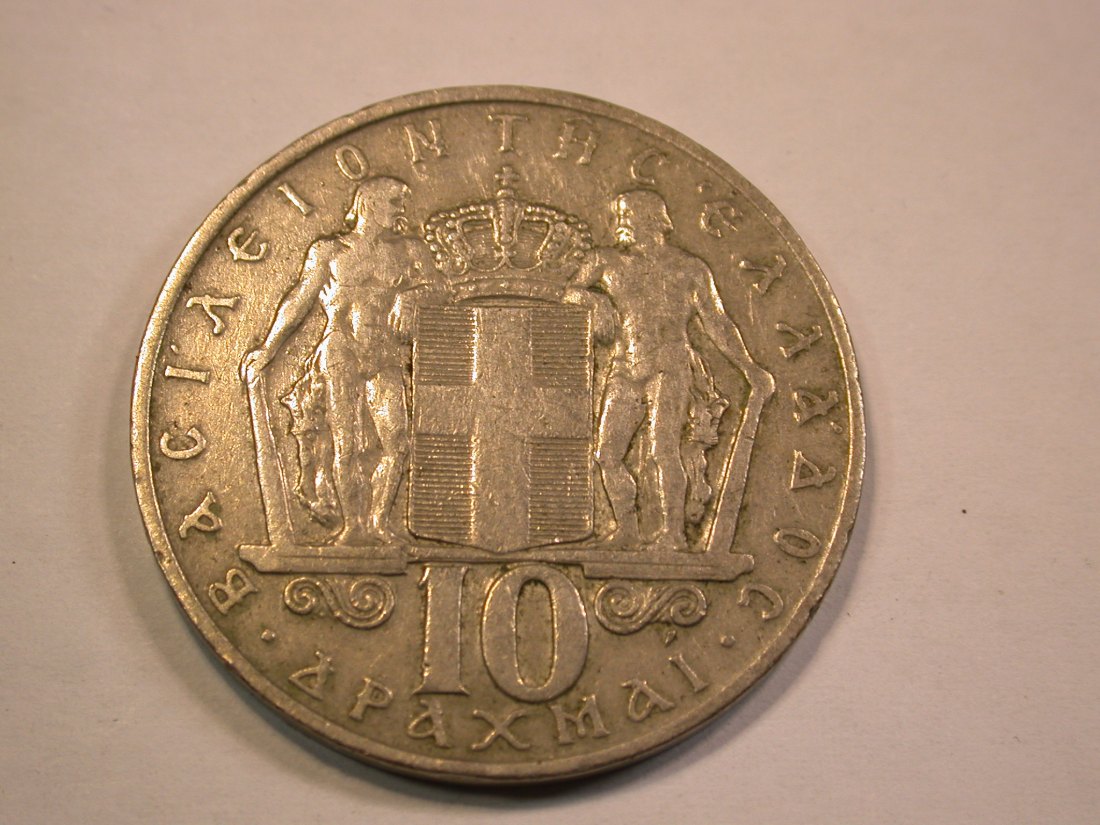 13401 Griechenland 10 Drachmen von 1968 in sehr schön Orginalbilder
