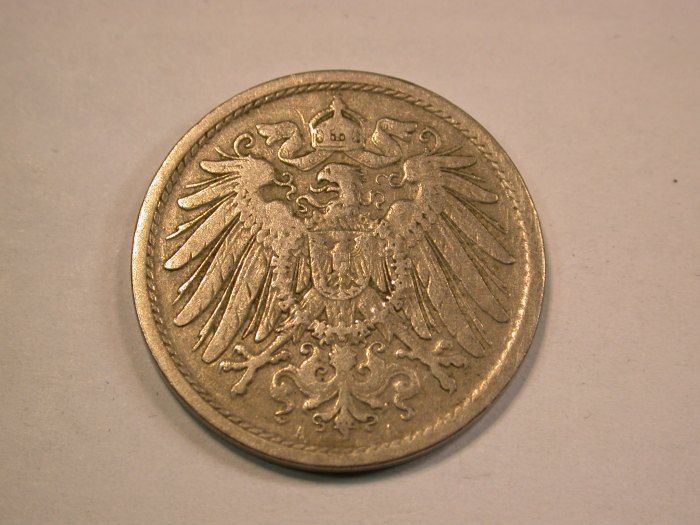  13401  Kaiserreich  10 Pfennig  1905 A in sehr schön  Orginalbilder   