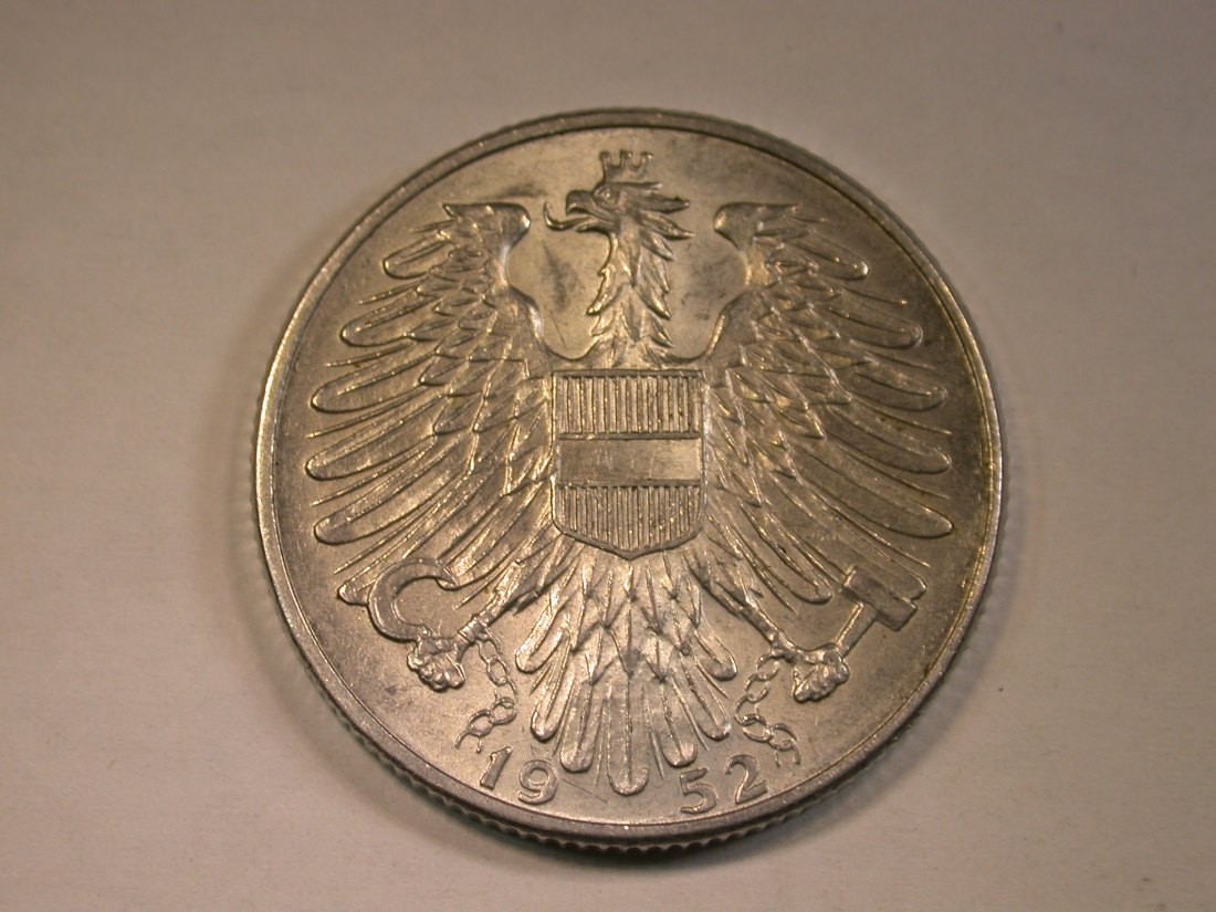  13404  Österreich  5 Schilling 1952  in vz-st/f.st  Orginalbilder   