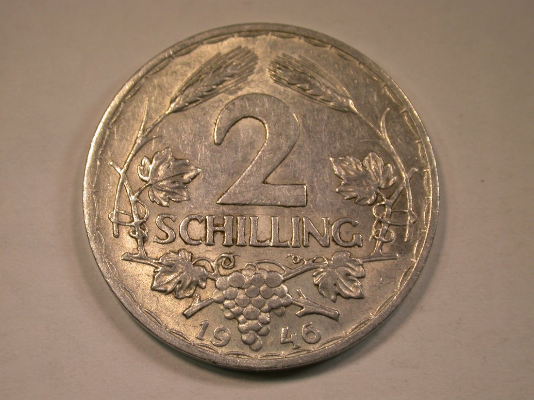  13404  Österreich  2 Schilling 1946  in vz  Orginalbilder   