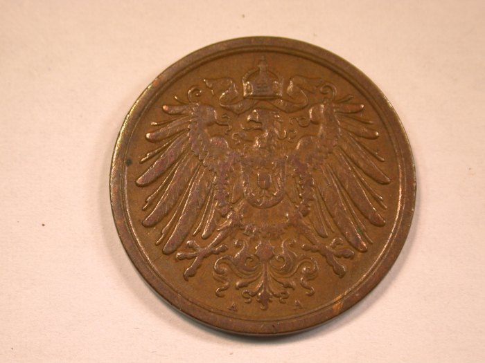  13404  Kaiserreich  2 Pfennig  1907 A in ss/ss+  Orginalbilder   
