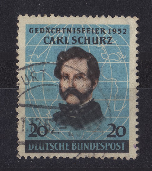 BRD 1952 Mi.155 Carl Schurz 100. J. der Landung in Amerika gest. (Mi 10,00 €)