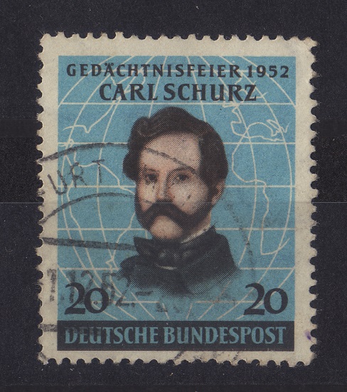  BRD 1952 Mi.155 Carl Schurz 100. J. der Landung in Amerika gest. (Mi 10,00 €)   