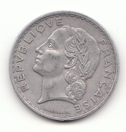  5 Francs Frankreich 1949 / Paris / (F952)   