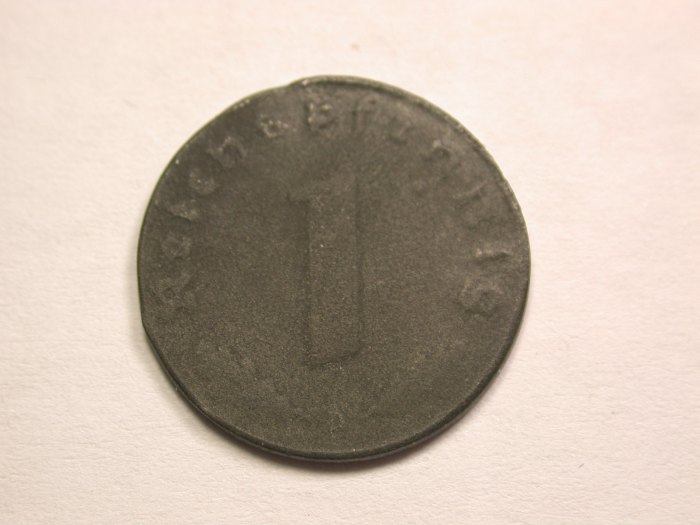 13408 3.Reich 1 Pfennig 1940 D schönes Belegstück Orginalbilder