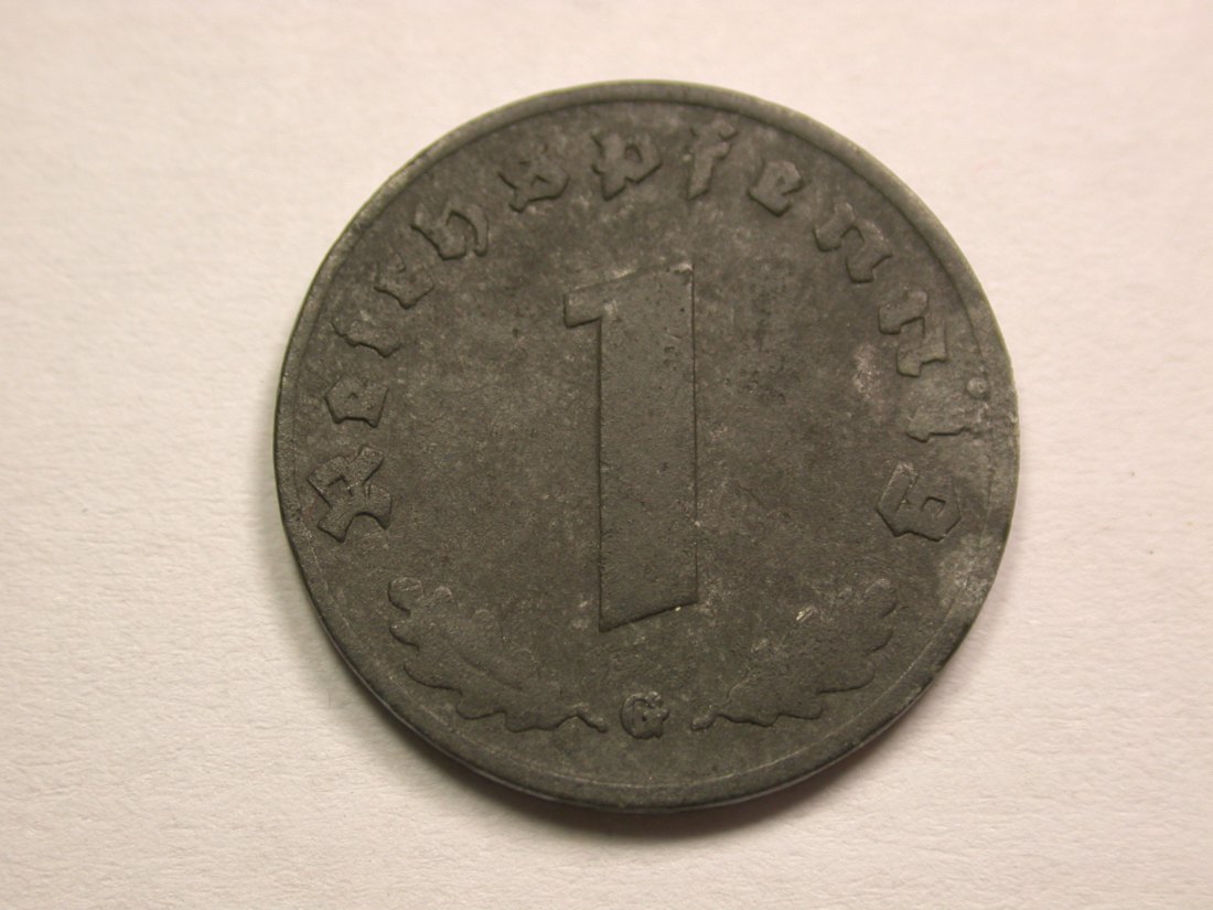  13408  3.Reich  1 Pfennig  1941 G in ss/ss+  Orginalbilder   