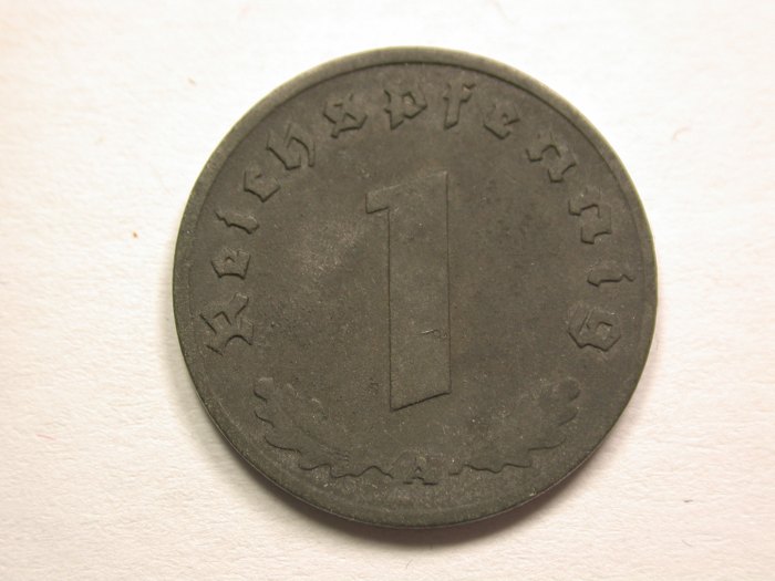 13408 3.Reich 1 Pfennig 1942 A ss-vz Orginalbilder