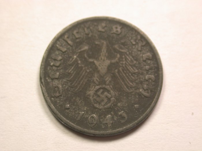  13408  3.Reich  1 Pfennig  1943 D in ss  Orginalbilder   