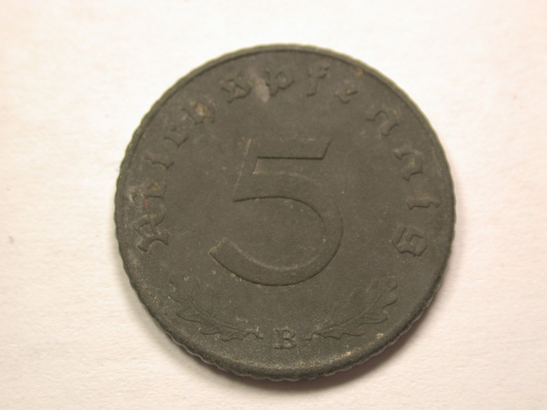 13408 3.Reich 5 Pfennig 1940 B in ss-vz Orginalbilder