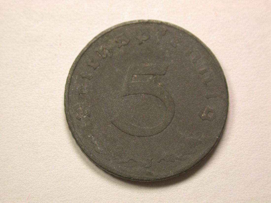 13408 3.Reich 5 Pfennig 1941 J in ss Orginalbilder