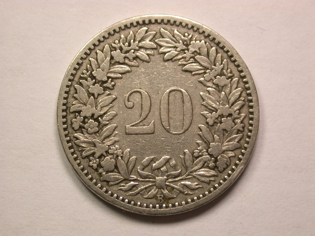  13409 Schweiz 20 Rappen 1884 in  sehr schön Orginalbilder   