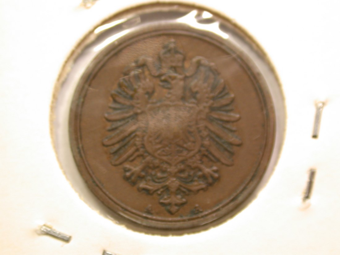  13206 KR  1 Pfennig von  1874 A  in vz/vz+  Orginalbilder   