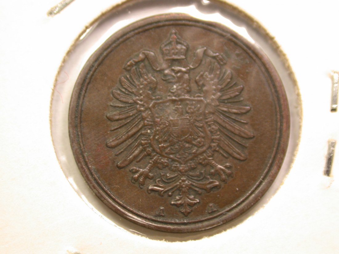  13206 KR  1 Pfennig von  1875 A  in vz/vz+  Orginalbilder   