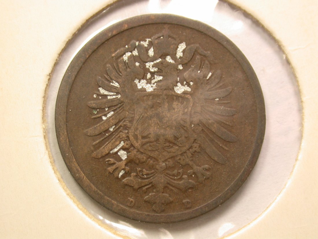  13206 KR  2 Pfennig von  1876 D  in ss  Orginalbilder   