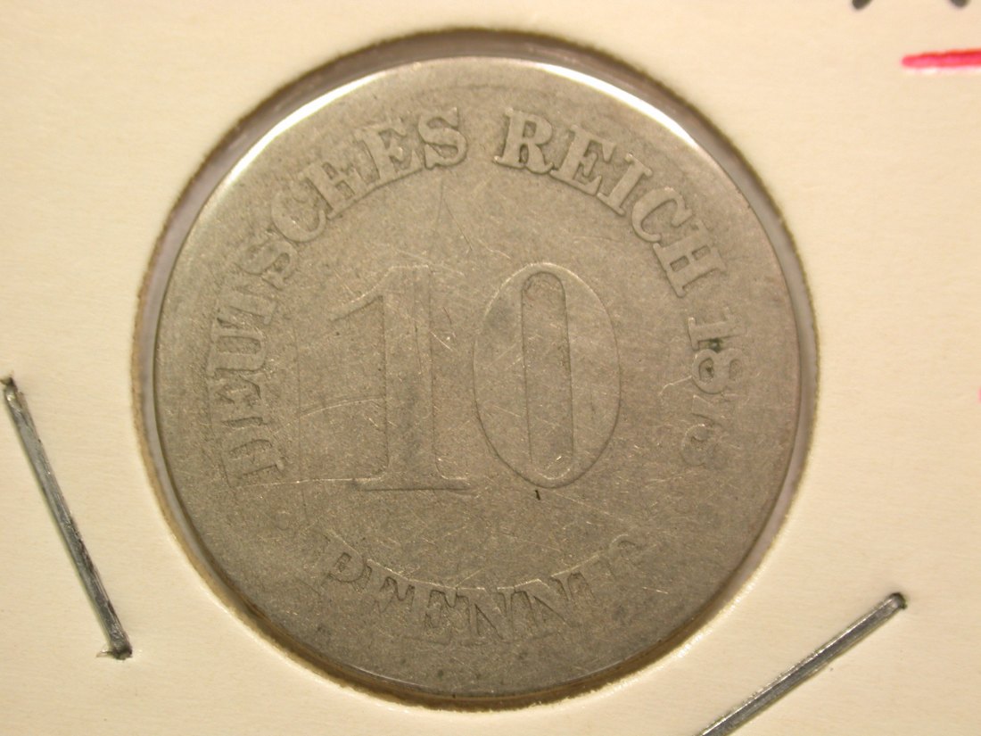  13206 KR  10 Pfennig von  1873 A in s  Orginalbilder   