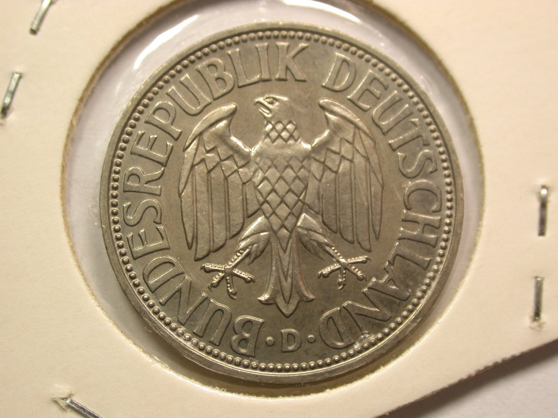  13206 BRD 1 Mark  1961 D in bankfrisch Orginalbilder   