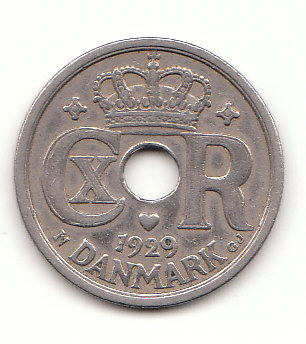 25 Ore Dänemark 1929 ( G559)   