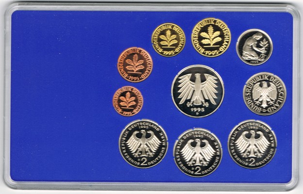  Deutschland  Kursmünzensatz  Bayerisches Hauptmünzamt München 1995 D  PP   