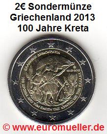 Griechenland 2 Euro Sondermünze 2013...Kreta   