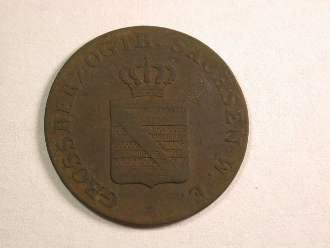  14001  Sachsen-Weimar-Eisenach  1 Pfennig 1840 in ss   Orginalbilder   