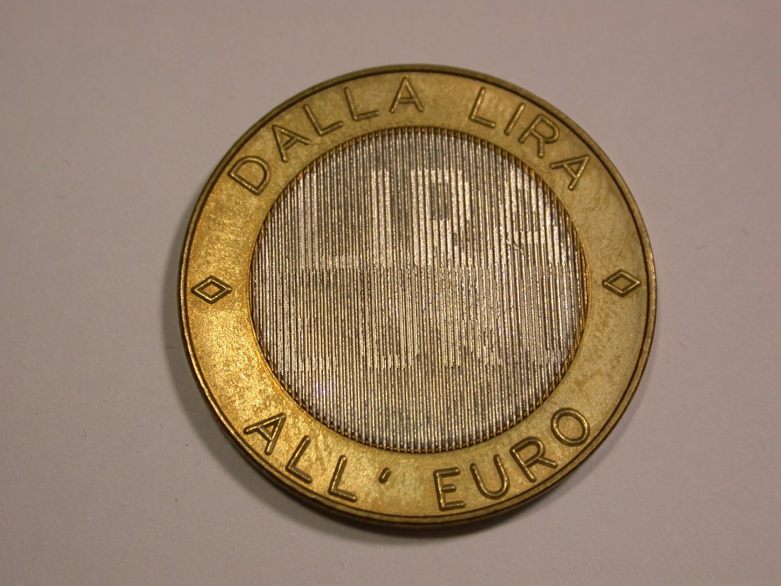  D02 Italien Sondermünze zur Einführung des Euro 1999 Orginalbilder   