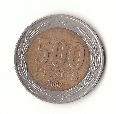  500 Pesos Chile 2002 (F547)   