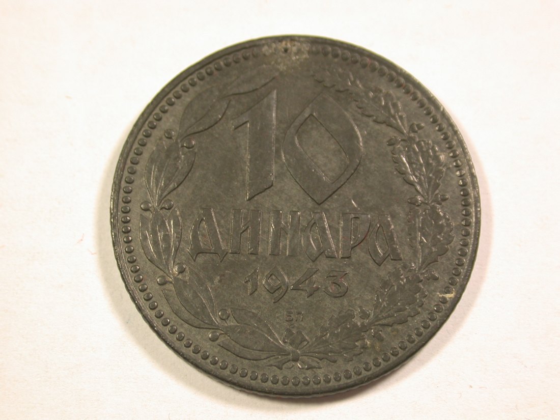  14102 Serbien  10 Dinar in vz-st  Orginalbilder   