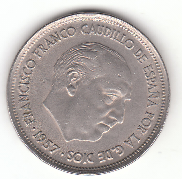  25 Pesetas 1957 *58* (F108)   