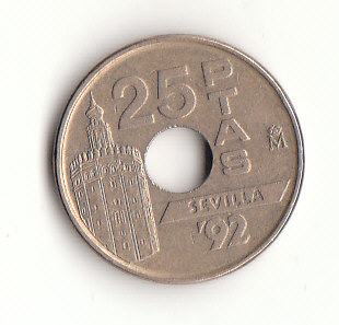  25 Pesetas 1992 (G198)   