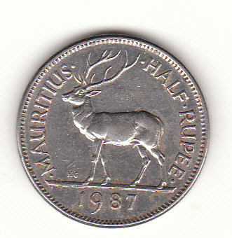 1/2 Rupee Mauritius 1987 (G619)