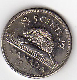  Kanada 5 Cents 1987   